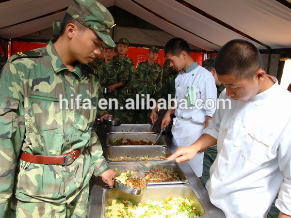 Cuisine mobile militaire pour 150 hommes avec ustensiles et accessoires de cuisine