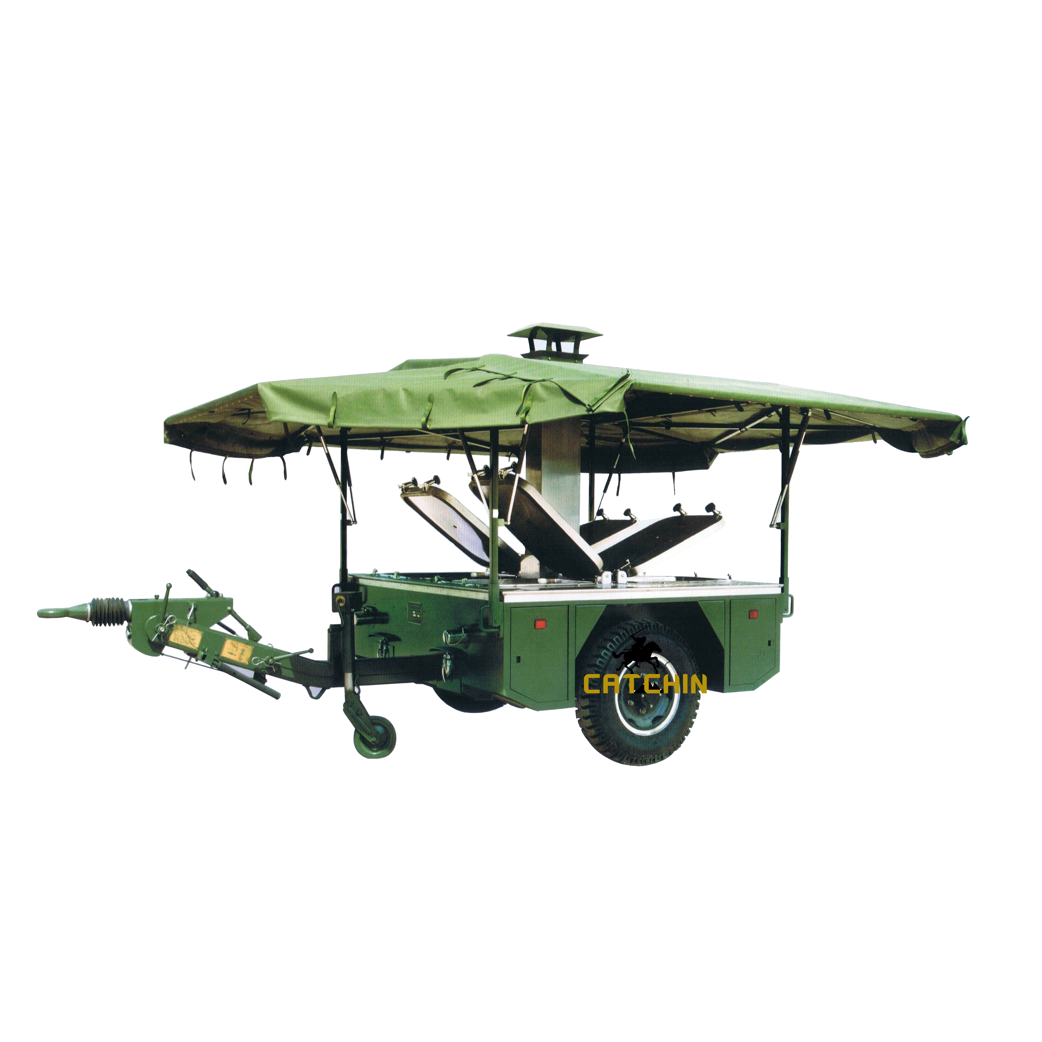 Modèle XC-250 cuisine de campagne mobile cuisine mobile militaire à l'extérieur de la remorque de restauration de nourriture de camping