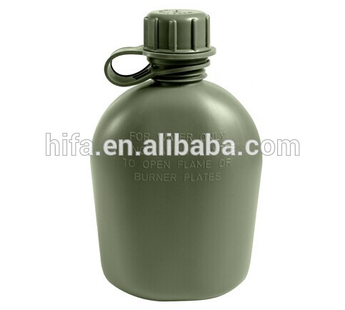 Armée camping bouteille d'eau en plastique bouteille d'eau militaire bouilloire ensemble de cantine d'eau