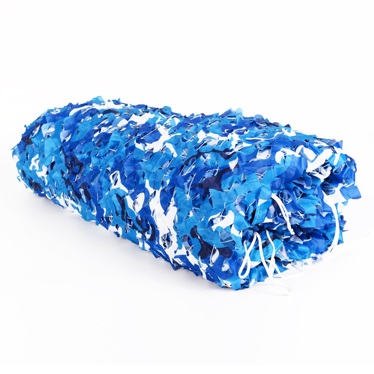 Vente chaude militaire imperméable bleu océan camouflage net rouleau en vrac filet de camouflage pour la décoration de parasol