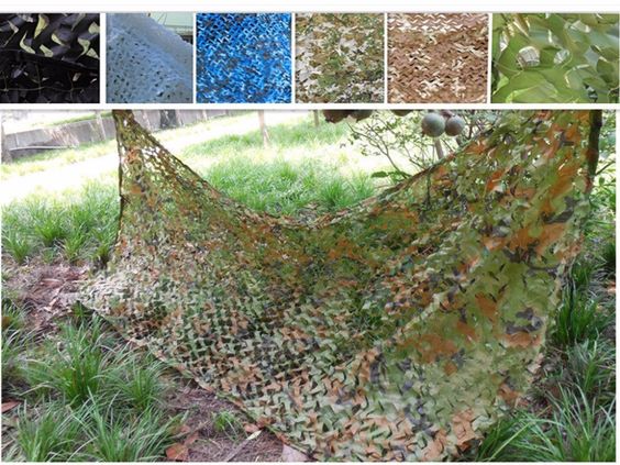 Tissu de filet de camouflage des bois de bricolage pour les activités de camping en plein air militaire couverture de camouflage en filet de camouflage léger