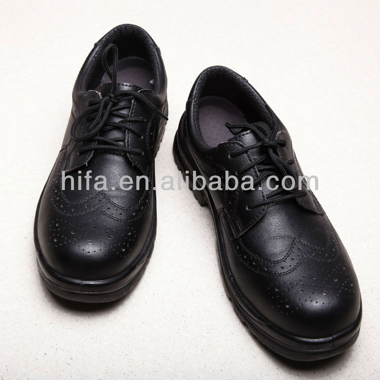 Chaussures de sécurité en cuir noir Chaussures de sécurité
