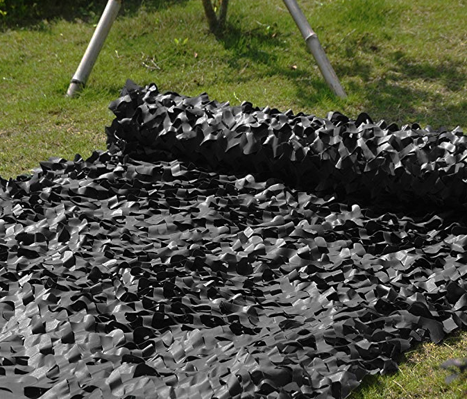 Filet de camouflage de camouflage noir militaire de vente chaude pour sunshelter